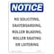 Signmission OSHA Notice Sign, 14" Height, Rigid Plastic, No Soliciting Skateboarding Sign, Portrait OS-NS-P-1014-V-14846 - alternate 1
